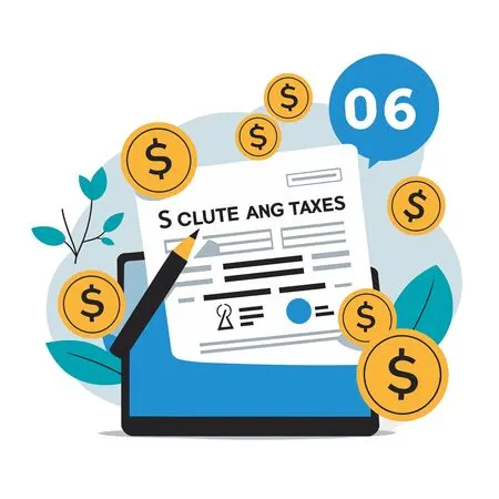 Free Tax Document With Dollar Signs and Tablet  AI Image